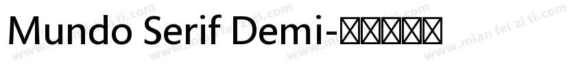 Mundo Serif Demi字体转换